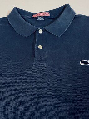 Vineyard Vines Men's Polo Shirt - Navy Blue - Size L - GUC